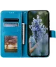 Oppo A78 4G Hoesje Mandala Book Case met Pasjeshouder Blauw