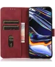 KHAZNEH Oppo A58 4G Hoesje Retro Wallet Book Case Rood