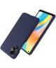 Oppo A78 4G Hoesje met Stoffen Afwerking Back Cover Blauw