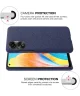 Oppo A78 4G Hoesje met Stoffen Afwerking Back Cover Blauw