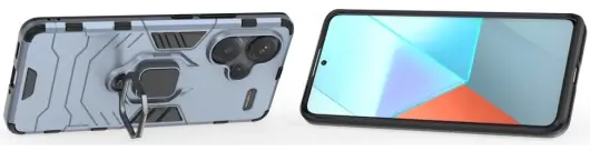 Xiaomi Redmi Note 13 Pro Plus Hoesje Magnetische Kickstand Ring Blauw afbeelding 2