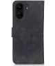 KHAZNEH Xiaomi Redmi 13C/Poco C65 Hoesje Retro Wallet Book Case Zwart