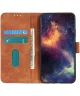 KHAZNEH Xiaomi Redmi 13C / Poco C65 Hoesje Retro Wallet Book Case Bruin