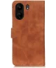 KHAZNEH Xiaomi Redmi 13C / Poco C65 Hoesje Retro Wallet Book Case Bruin