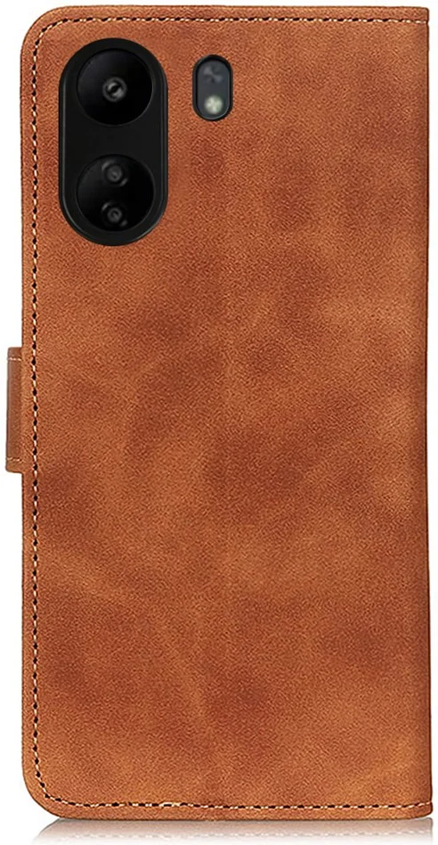 KHAZNEH Xiaomi Redmi 13C / Poco C65 Hoesje Retro Wallet Book Case Bruin afbeelding 8