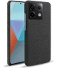 Xiaomi Redmi Note 13 Pro 5G / Poco X6 Hoesje Stoffen Back Cover Zwart