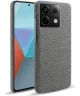 Xiaomi Redmi Note 13 Pro 5G / Poco X6 Hoesje Stoffen Back Cover Grijs