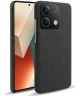 Xiaomi Redmi Note 13 5G Hoesje met Stoffen Afwerking Back Cover Zwart