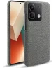 Xiaomi Redmi Note 13 5G Hoesje met Stoffen Afwerking Back Cover Grijs