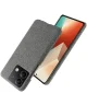 Xiaomi Redmi Note 13 5G Hoesje met Stoffen Afwerking Back Cover Grijs