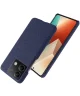 Xiaomi Redmi Note 13 5G Hoesje met Stoffen Afwerking Back Cover Blauw
