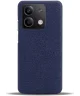 Xiaomi Redmi Note 13 5G Hoesje met Stoffen Afwerking Back Cover Blauw