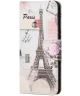 Google Pixel 8a Hoesje Portemonnee Book Case Eiffeltoren Print