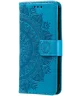 Xiaomi Redmi 13C / Poco C65 Hoesje Mandala Book Case Pasjeshouder Blauw