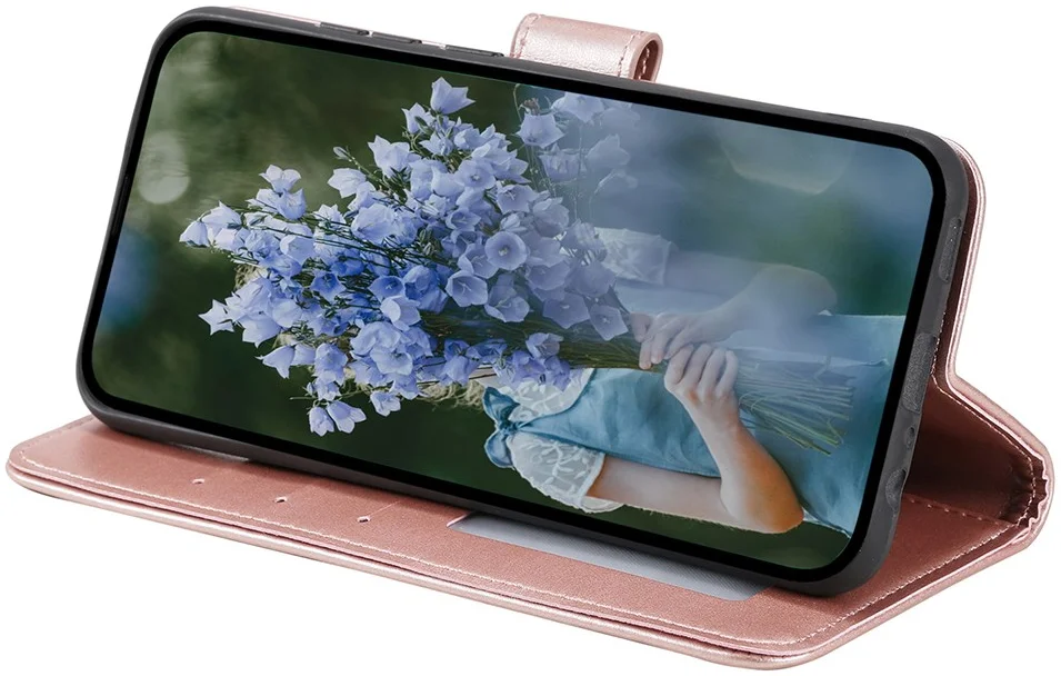 Xiaomi Redmi 13C / Poco C65 Hoesje Mandala Book Case Pasjeshouder Roze afbeelding 3