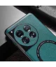 OnePlus 12 Hoesje met Kunstleer Coating Back Cover Groen