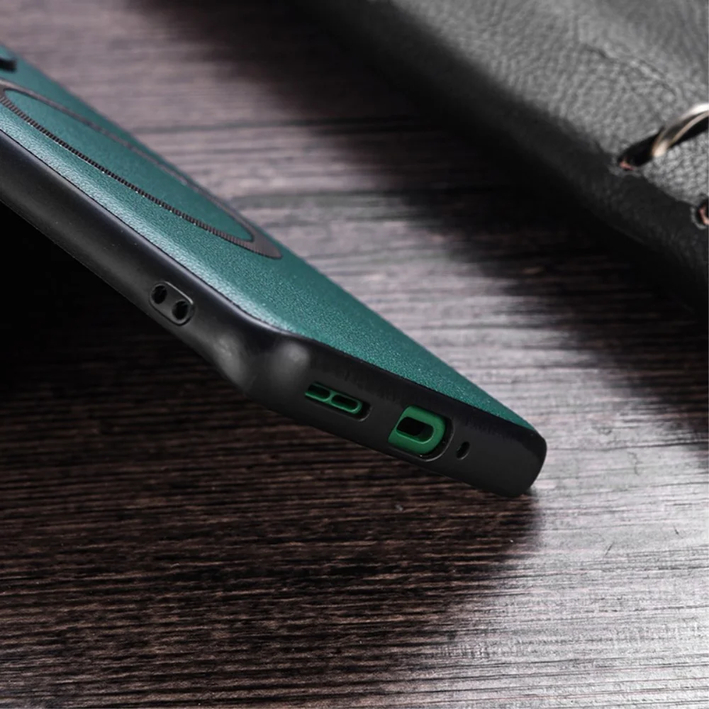 OnePlus 12 Hoesje MagSafe Kunstleer Back Cover Groen afbeelding 3
