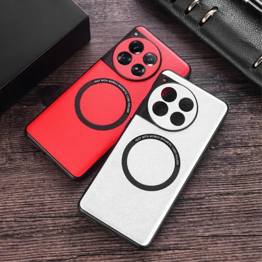 OnePlus 12 Hoesje MagSafe Kunstleer Back Cover Groen afbeelding 6