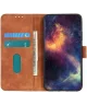 KHAZNEH Xiaomi Redmi Note 13 5G Hoesje Retro Wallet Book Case Bruin