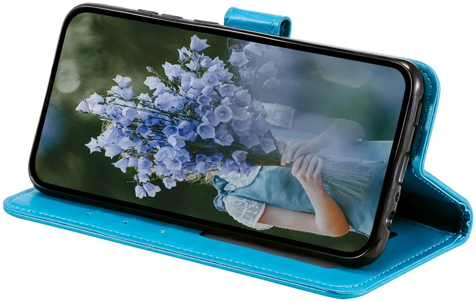 Samsung Galaxy A55 Hoesje Mandala Book Case met Pasjeshouder Blauw afbeelding 3