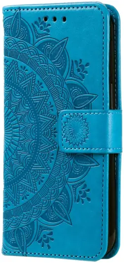 Samsung Galaxy A55 Hoesje Mandala Book Case met Pasjeshouder Blauw afbeelding 5