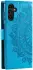Samsung Galaxy A55 Hoesje Mandala Book Case met Pasjeshouder Blauw afbeelding 6