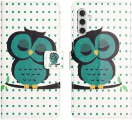 Samsung Galaxy A55 Hoesje Portemonnee Book Case Uil Print