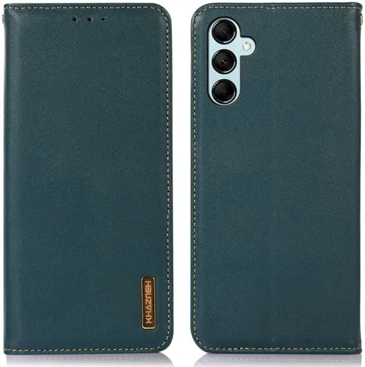 KHAZNEH Samsung Galaxy A55 Hoesje RFID Book Case Leer Groen afbeelding 2