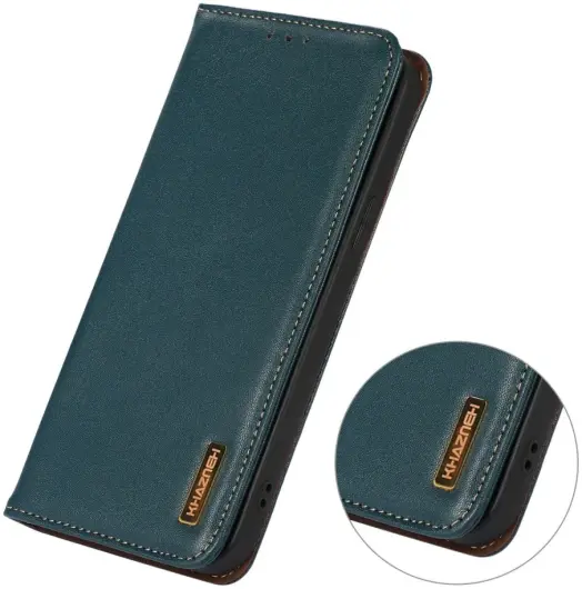 KHAZNEH Samsung Galaxy A55 Hoesje RFID Book Case Leer Groen afbeelding 4