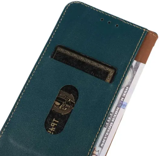 KHAZNEH Samsung Galaxy A55 Hoesje RFID Book Case Leer Groen afbeelding 5