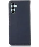 KHAZNEH Samsung Galaxy A55 Hoesje RFID Book Case Leer Blauw