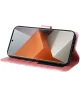 Xiaomi Redmi Note 13 Pro Plus Hoesje Zonnebloem Wallet Book Case Roze