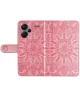 Xiaomi Redmi Note 13 Pro Plus Hoesje Zonnebloem Wallet Book Case Roze