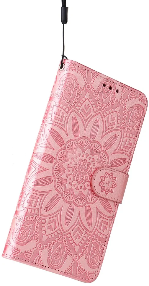 Xiaomi Redmi Note 13 Pro Plus Hoesje Zonnebloem Wallet Book Case Roze afbeelding 9