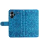 Xiaomi Redmi Note 13 Pro Plus Hoesje Zonnebloem Wallet Book Case Blauw
