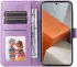 Xiaomi Redmi Note 13 Pro Plus Hoesje Zonnebloem Wallet Book Case Paars afbeelding 2