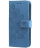 Xiaomi Redmi Note 13 5G Hoesje Bloemen Print Wallet Book Case Blauw