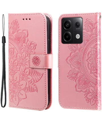 Xiaomi Redmi Note 13 Pro 5G / Poco X6 Hoesje Pasjeshouder Case Roze Hoesjes