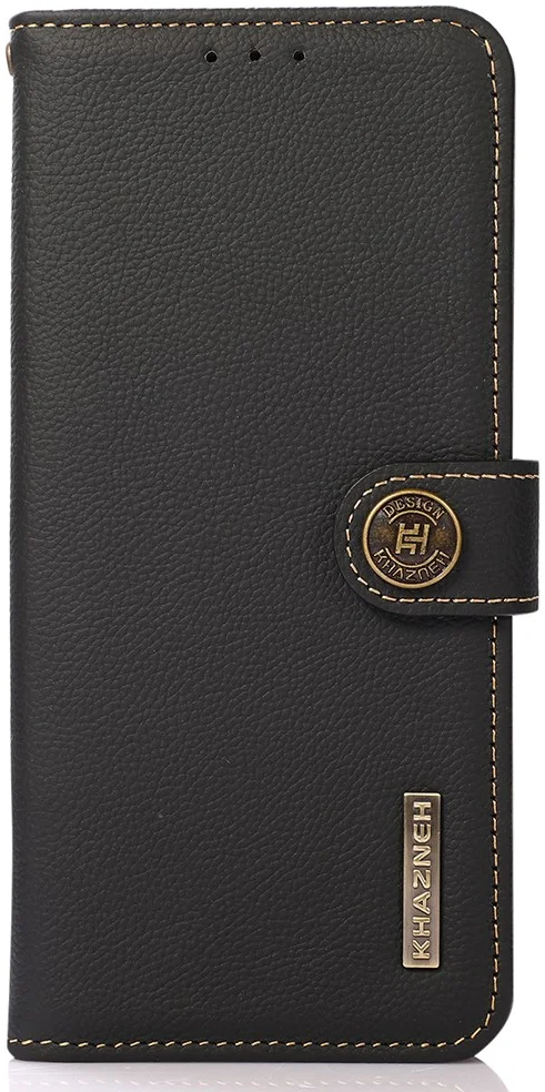 KHAZNEH OnePlus 12 Hoesje RFID Book Case Leer Zwart afbeelding 7