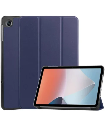 Oppo Pad Air Hoes Tri-Fold Book Case met Standaard Blauw Hoesjes