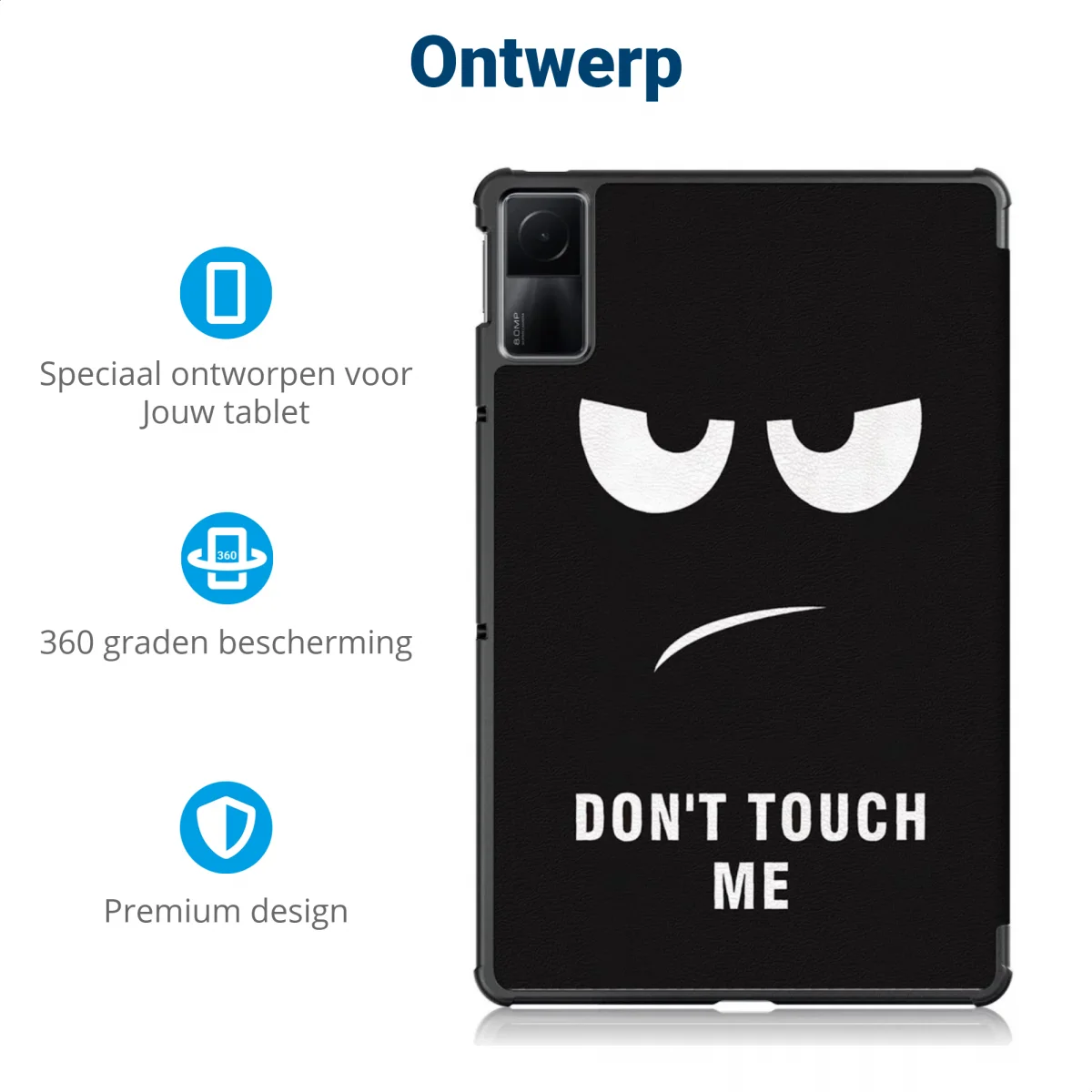 Xiaomi Redmi Pad Hoes Tri-Fold Book Case met Standaard Touch Print afbeelding 3