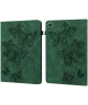 Oppo Pad Air Hoes Portemonnee Book Case Vlinder Print Groen