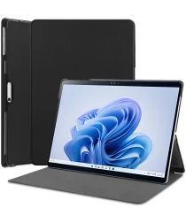Microsoft Surface Pro 9 Hoes Tri-Fold Book Case met Standaard Zwart