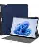 Microsoft Surface Pro 9 Hoes Tri-Fold Book Case met Standaard Blauw