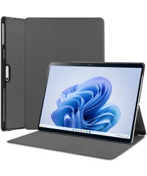 Microsoft Surface Pro 9 Hoes Tri-Fold Book Case met Standaard Grijs