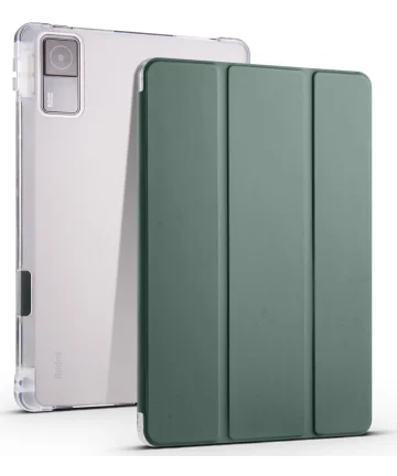 Xiaomi Redmi Pad Hoes Tri-Fold Book Case met Standaard Groen Hoesjes
