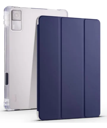 Xiaomi Redmi Pad Hoes Tri-Fold Book Case met Standaard Blauw Hoesjes