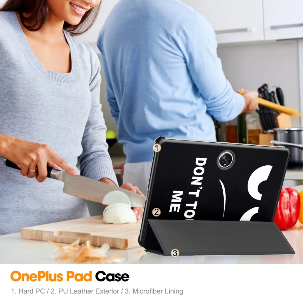 OnePlus Pad Hoes Book Case Sleep/Wake met Standaard Don&#039;t Touch Print afbeelding 8