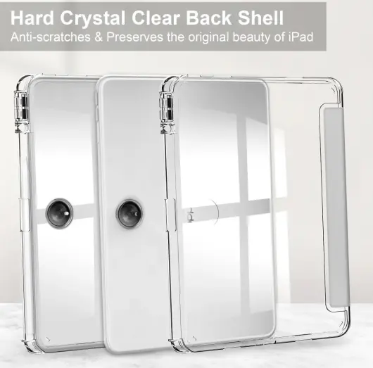 OnePlus Pad Hoes Book Case Sleep/Wake met Pen Houder Clear Zilver afbeelding 7