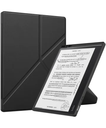 Kobo Elipsa 2E Hoes Origami Book Case met Standaard Zwart Hoesjes